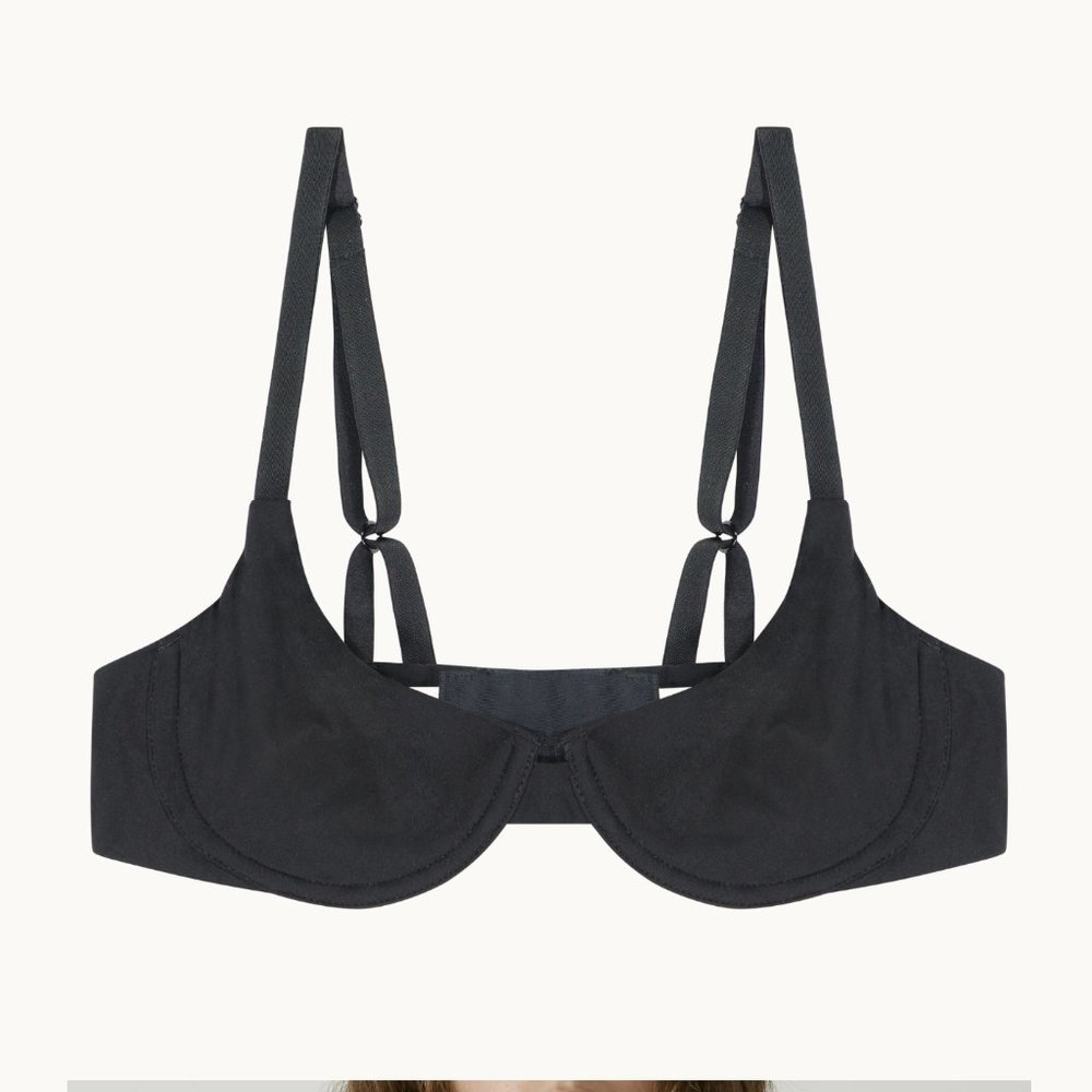 NWT The Great Eros Lugano Black Underwire Plunge, 34C